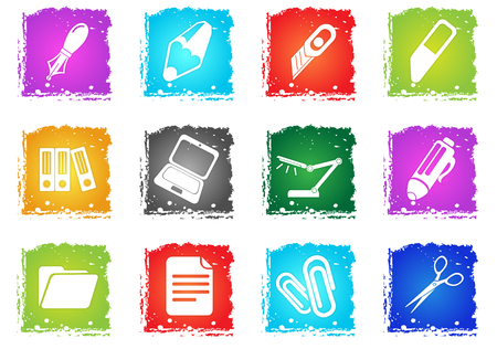 Office simply symbol in grunge style for user interface designのイラスト素材