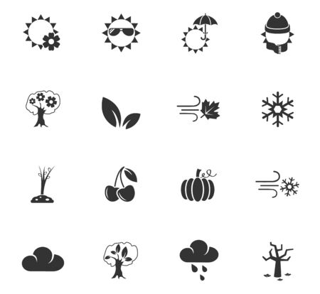 Seasons web icons for user interface designのイラスト素材