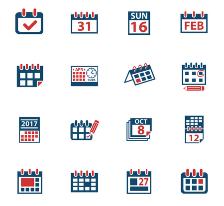 Calendar web icons for user interface designのイラスト素材
