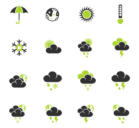 weather web icons for user interface designのイラスト素材