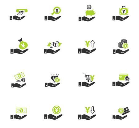 hand and money web icons for user interface designのイラスト素材
