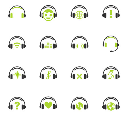 headphones web icons for user interface designのイラスト素材