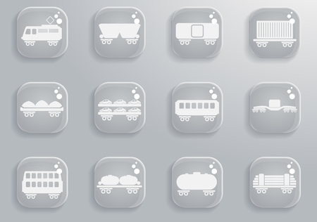 Rail-freight traffic  simply symbols for web and user interfaceのイラスト素材