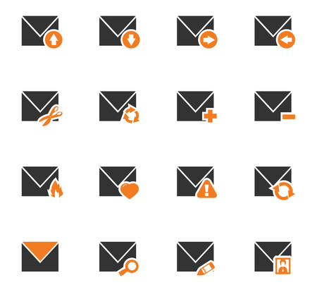 Mail and envelope icon set for web sites and user interfaceのイラスト素材