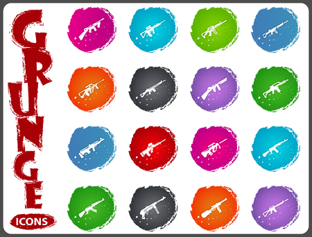 Hand weapons icon set for web sites and user interfaceのイラスト素材