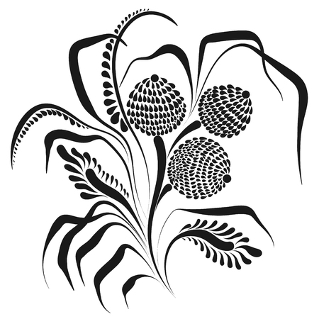 Graceful vector flowersのイラスト素材