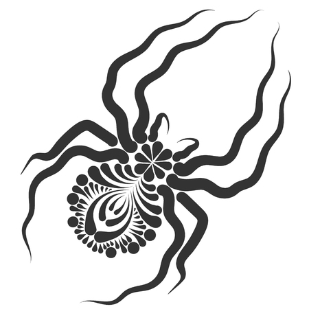 Stylish Spider Tattooのイラスト素材