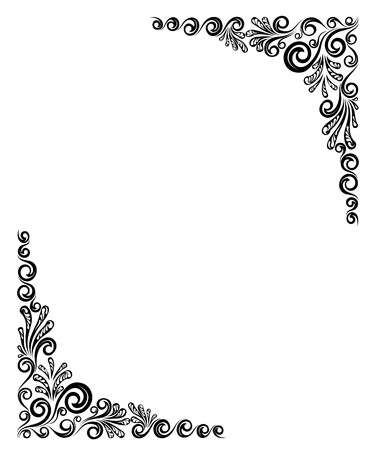 Vector decorative frame from flower patterns for decorationのイラスト素材
