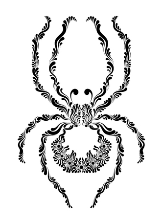Stylish Spider Tattooのイラスト素材