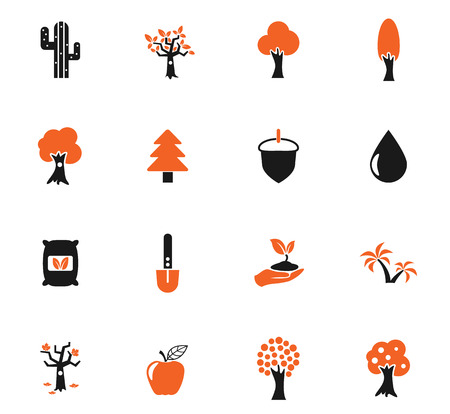 trees vector icons for web and user interface designのイラスト素材