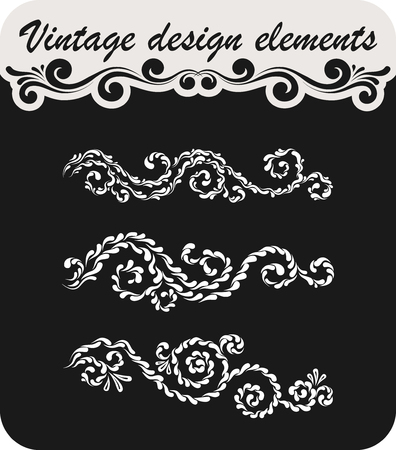Classic design elements for wedding invitations, menus, awards, diplomas and certificatesのイラスト素材