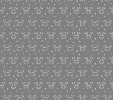 illustration of seamless floral background in vintage styleのイラスト素材