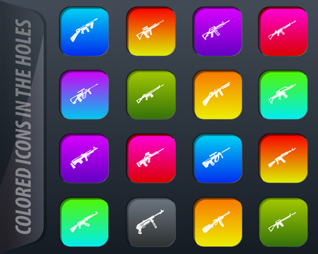 Hand weapons icon set for web sites and user interfaceのイラスト素材