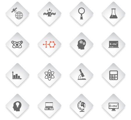 science flat rhombus web icons for user interface designのイラスト素材