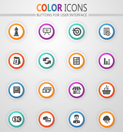 Business vector icons for user interface designのイラスト素材