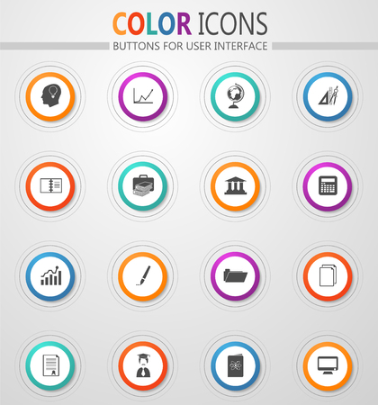University vector icons for user interface designのイラスト素材