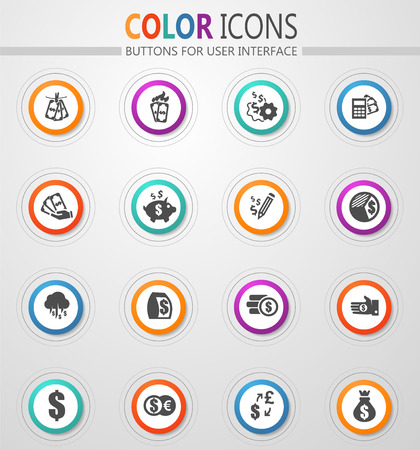 Money vector icons for user interface designのイラスト素材