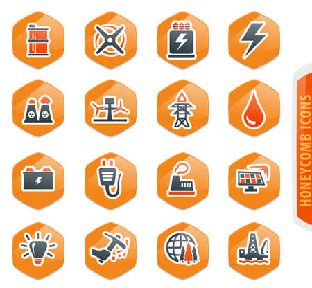 Alternative energy icons set for web sites and user interfaceのイラスト素材