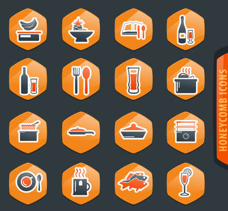 Food and kitchen web icons for user interface designのイラスト素材