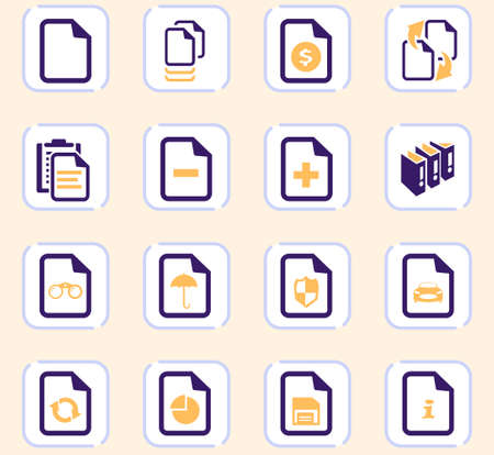 Documents vector icons for user interface designのイラスト素材