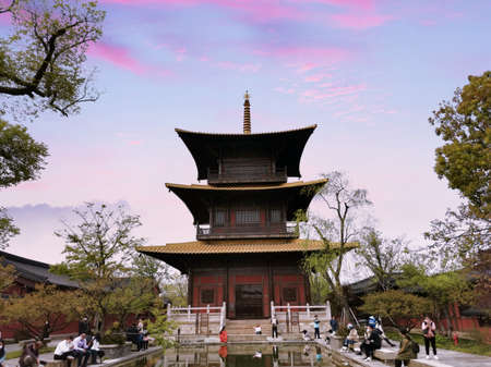 Chinese architecture in Guangfulinの写真素材