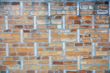 Colorful brick patterned background, limestone wall texture
