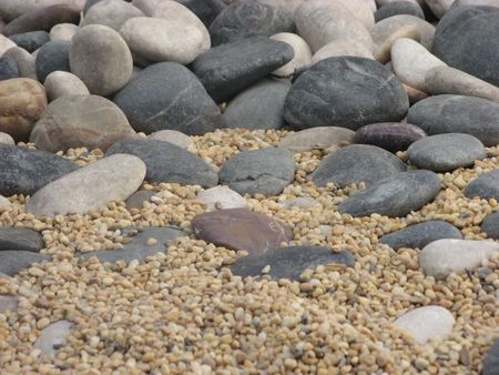 Rocks and pebble washの写真素材