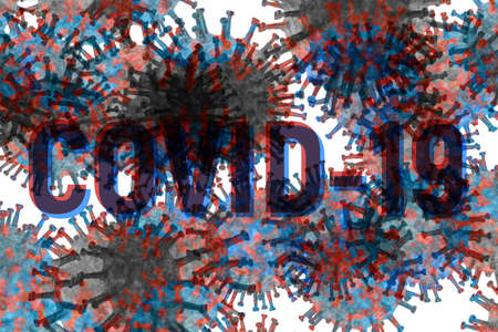 Corona Virus covid19 abstract composition for background useの写真素材