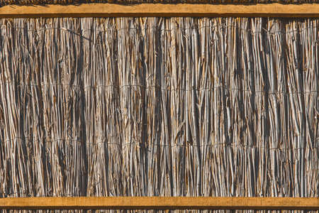 Rope texture with wooden frame for text and design surface background.の写真素材