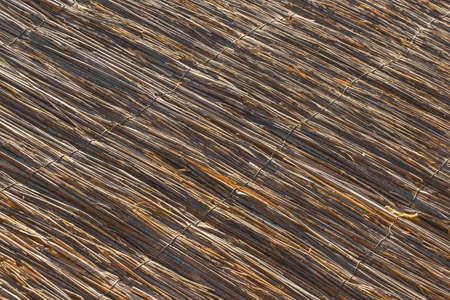 Braided bamboo or sea reed surface handmade texture background.の写真素材