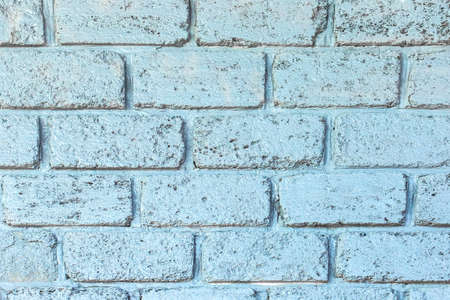 Light blue color modern brick wall texture background.の写真素材