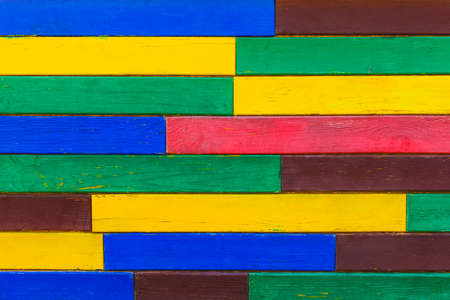 Multicolored painted wood texture, modern interior boards surface background.の写真素材