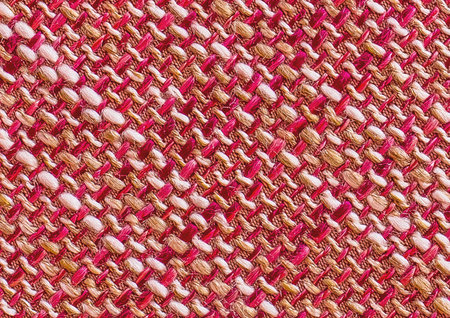 Color texture of fabric close-up, sofa upholstery in diagonal lines, thread background.の写真素材