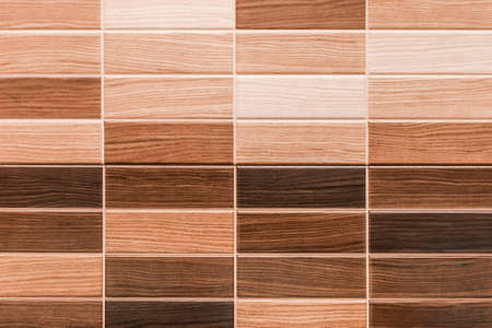 Samples of wooden tiled texture for interior design, mosaic background.の写真素材