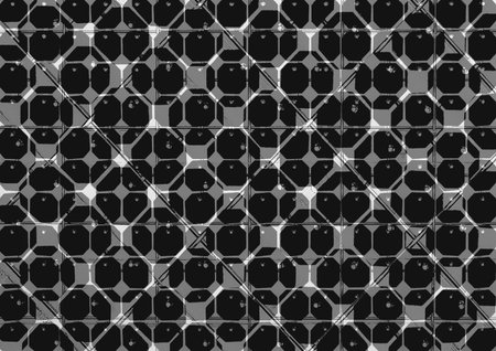 Black and white geometric abstract interior pattern mosaic modern background.