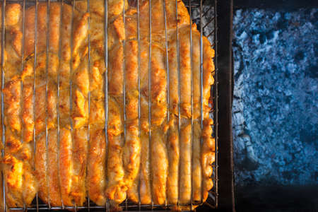 Cooking barbecue chicken meat food on the grill.の写真素材