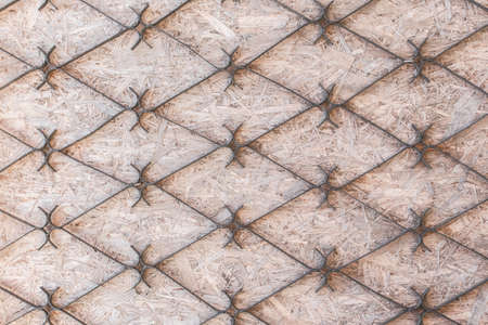 Metal fence iron design pattern steel urban architecture safety and protection background.の写真素材