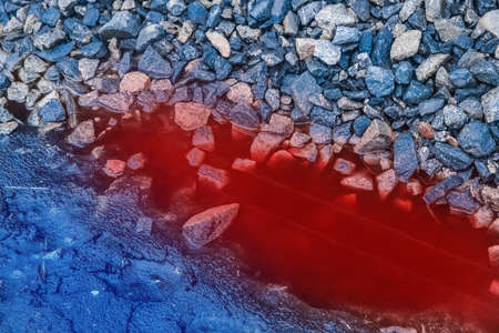 Red Chemical Potash Mineral Fertilizer Industry and Agriculture.の写真素材