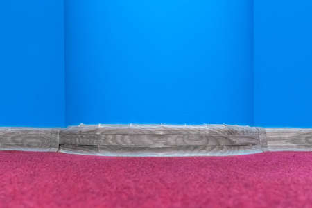 Skirting board floor interior plinth, parquet flooring baseboard room wall.の写真素材