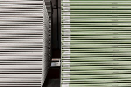 Sheet drywall building dry gypsum construction plasterboard material.の写真素材