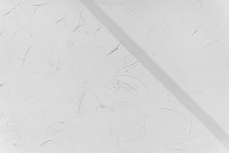White Plaster Wall Texture Design Rough Pattern Abstract Stucco Light Surface Background.