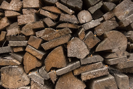 Firewood Stack Texture Background Storage Wood Materials Chopped Pile.