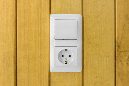 Power outlet connect plug voltage switch supply energy socket equipment electric appliance on color...