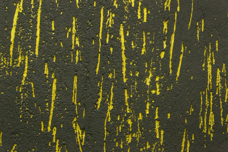 Yellow or green abstract pattern plaster bark beetle stucco texture background.