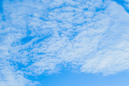 Altocumulus sky air weather blue background high cloudy atmosphere.