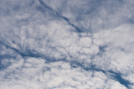 Altocumulus sky air weather blue background high cloudy heaven atmosphere.