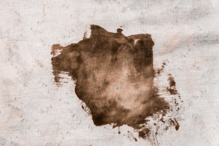 Material dirty dark spot cloth fabric dirt old mud laundry vintage textile brown stain.の写真素材