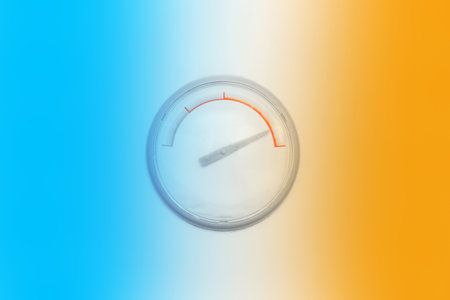 Temperature boiler thermometer control pressure gauge system water indicator.の写真素材