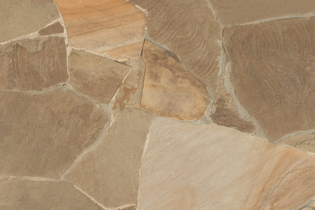 Stone Abstract Tile Brown Wall Pattern Texture Exterior Facade Background Floor Mosaic Surface.