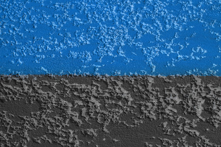 Wall Two Colors Blue and Black Abstract Design Paint Blank Space Text Background Empty Texture...